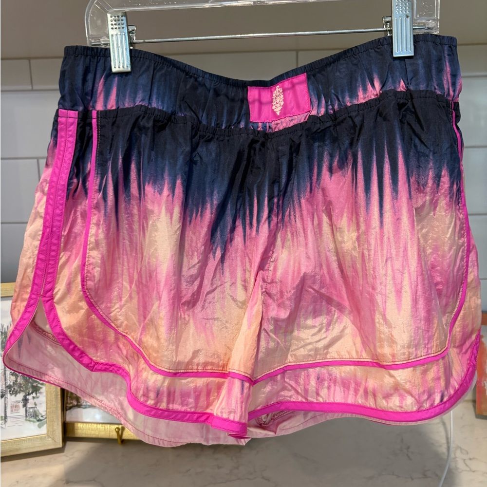 Free People Movement Varsity Blues Printed Shorts In Heatwave combo Medium